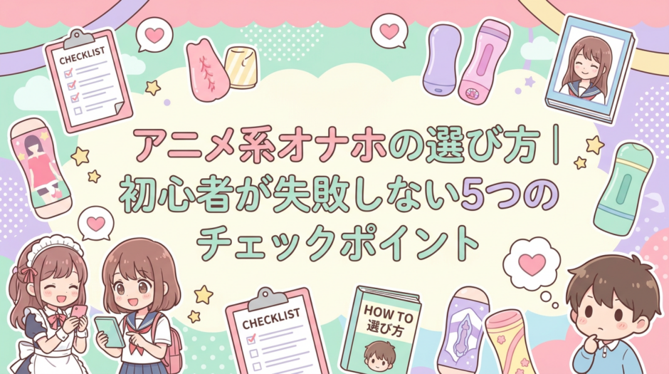 アニメ系オナホの選び方｜初心者が失敗しない5つのチェックポイント