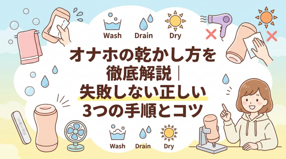 オナホの乾かし方を徹底解説｜失敗しない正しい3つの手順とコツ