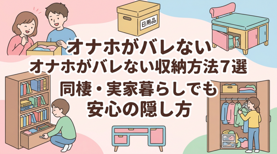 オナホがバレない収納方法7選｜同棲・実家暮らしでも安心の隠し方