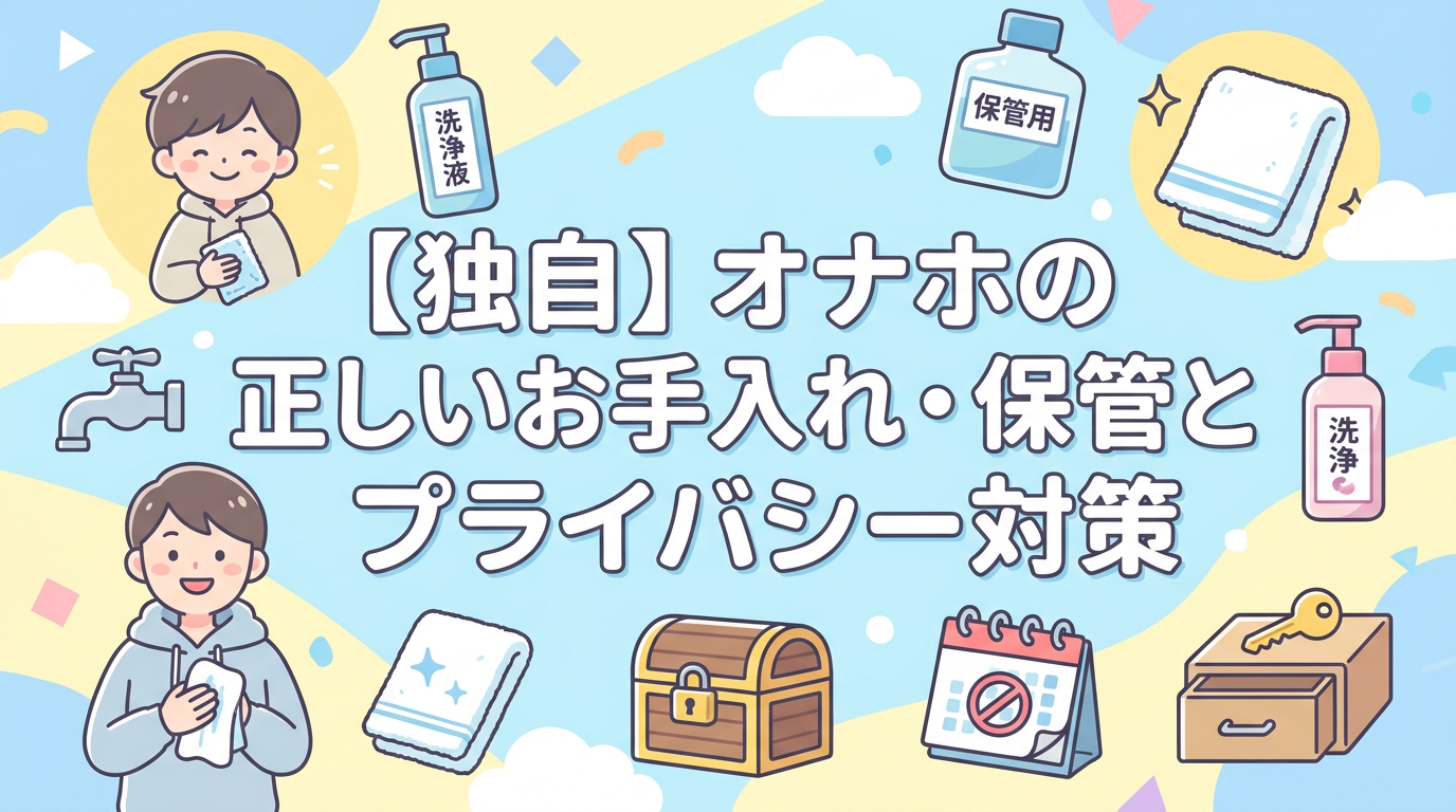 【独自】オナホの正しいお手入れ・保管とプライバシー対策