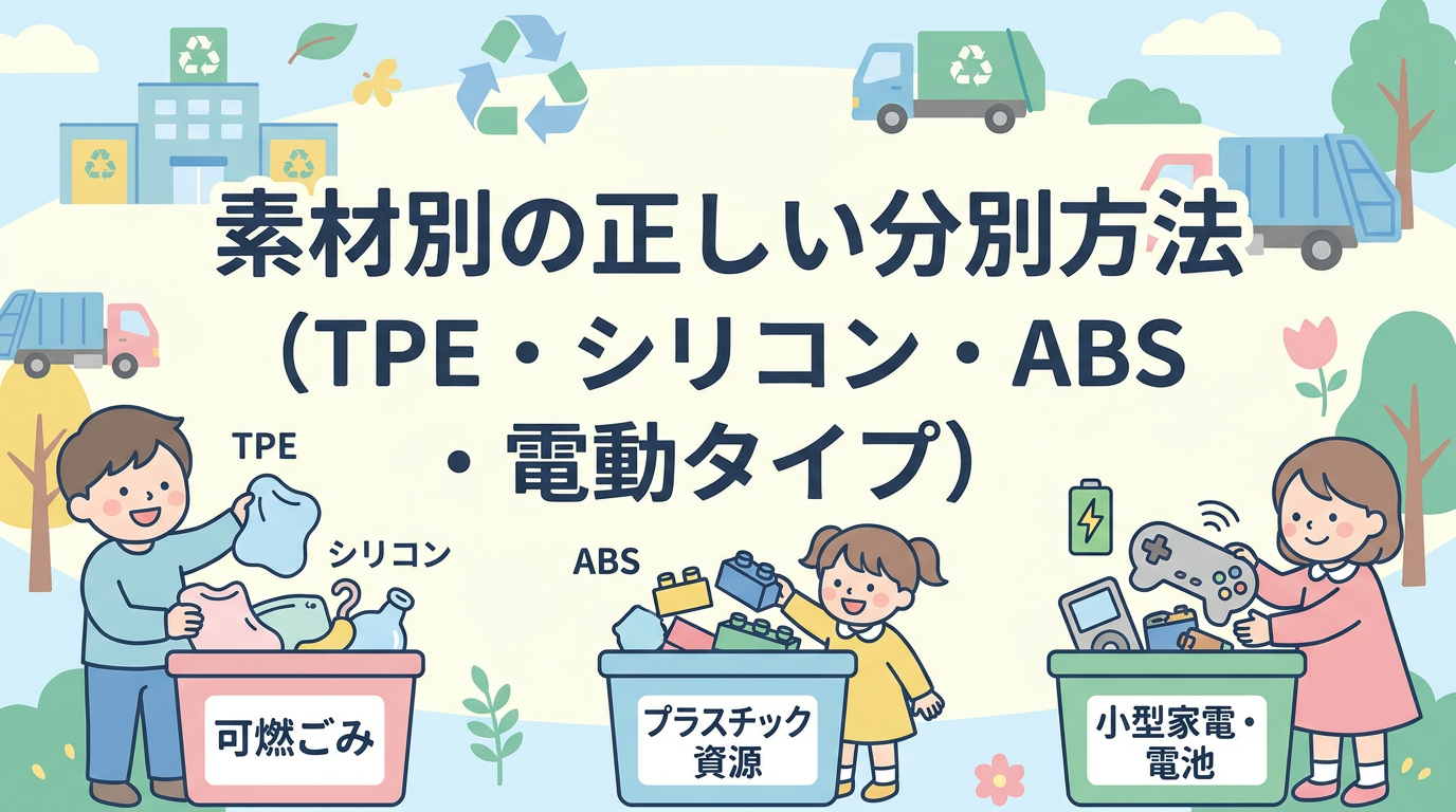素材別の正しい分別方法（TPE・シリコン・ABS・電動タイプ）