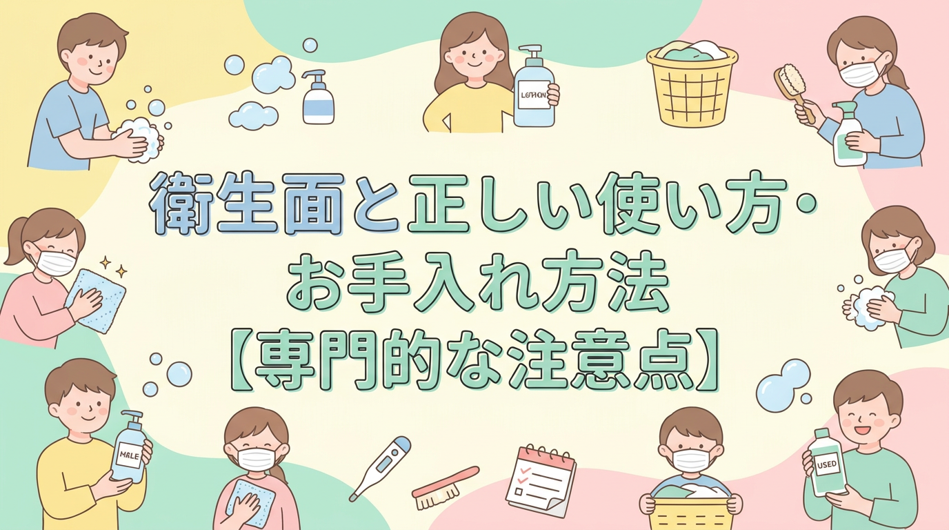 衛生面と正しい使い方・お手入れ方法【専門的な注意点】