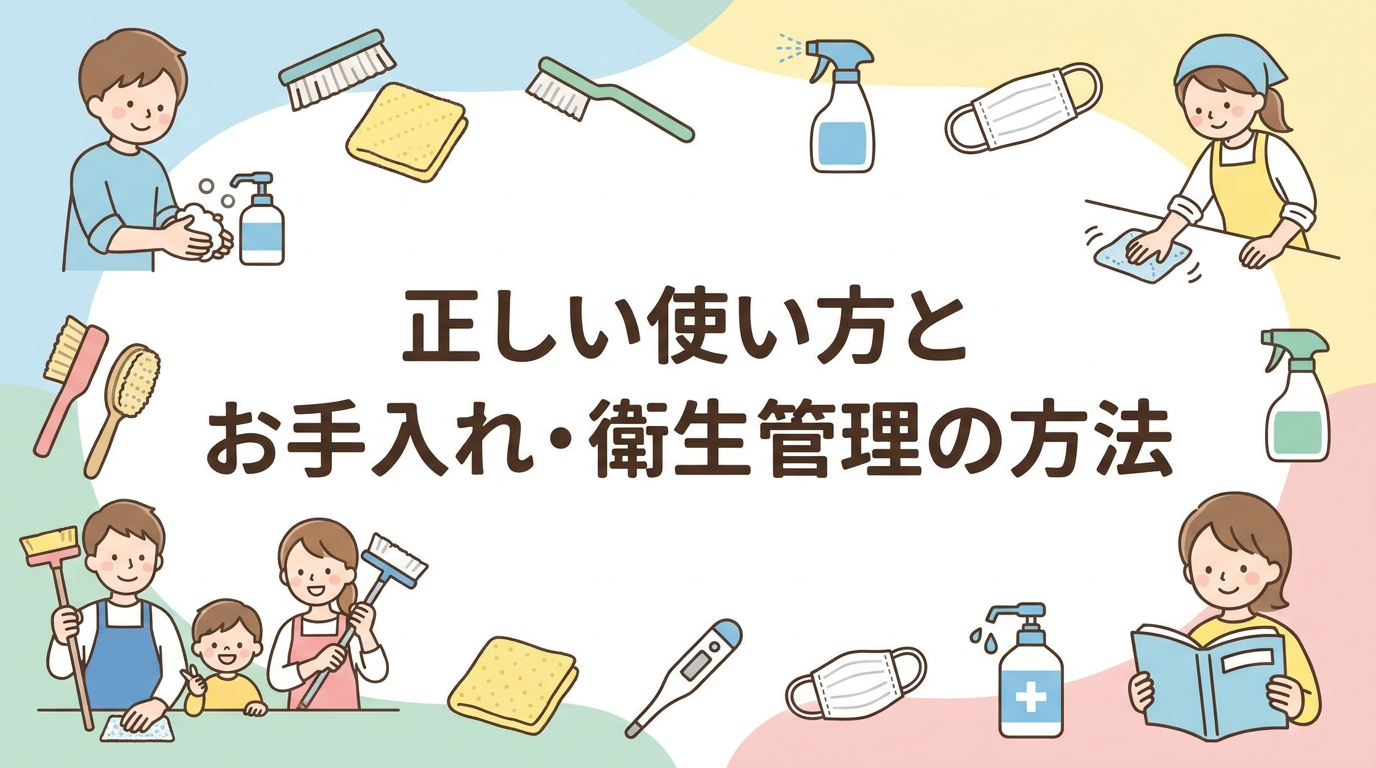 正しい使い方とお手入れ・衛生管理の方法