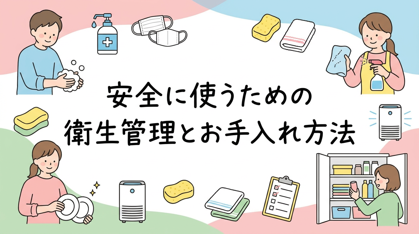 安全に使うための衛生管理とお手入れ方法