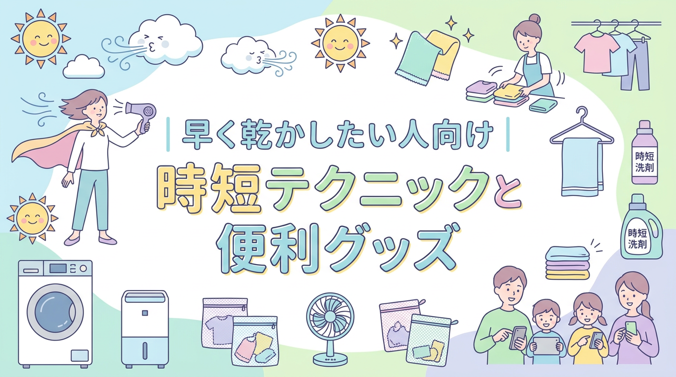 早く乾かしたい人向け|時短テクニックと便利グッズ