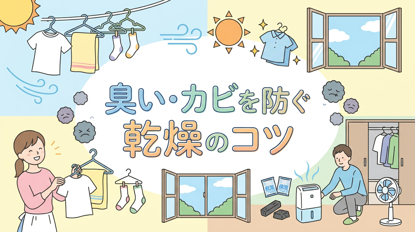臭い・カビを防ぐ乾燥のコツ