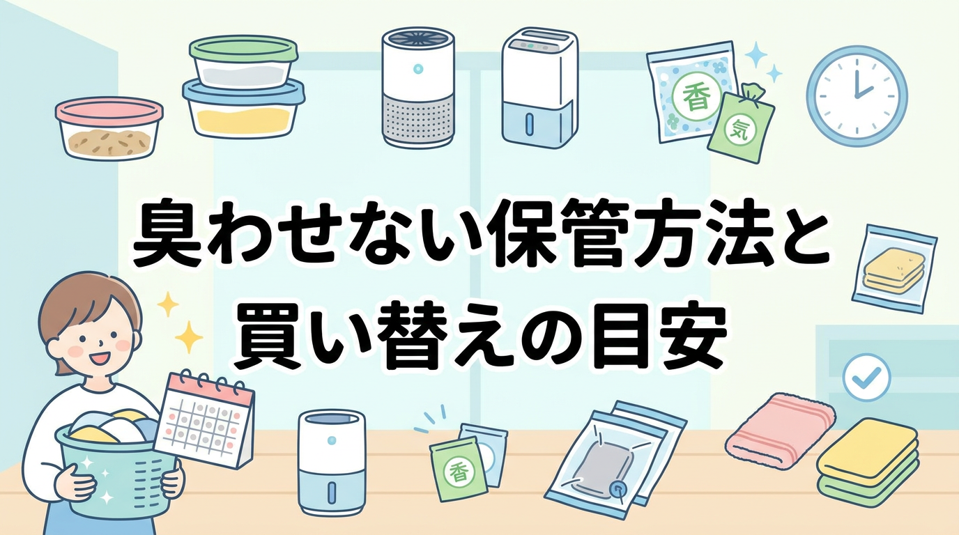 臭わせない保管方法と買い替えの目安