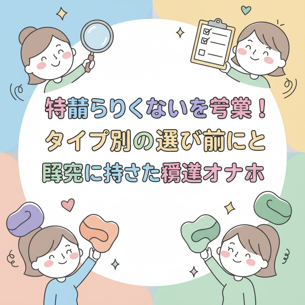 気持ちよくないを卒業！タイプ別の選び直しと実際に試した厳選オナホ