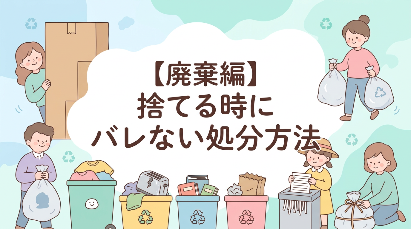 【廃棄編】捨てる時にバレない処分方法