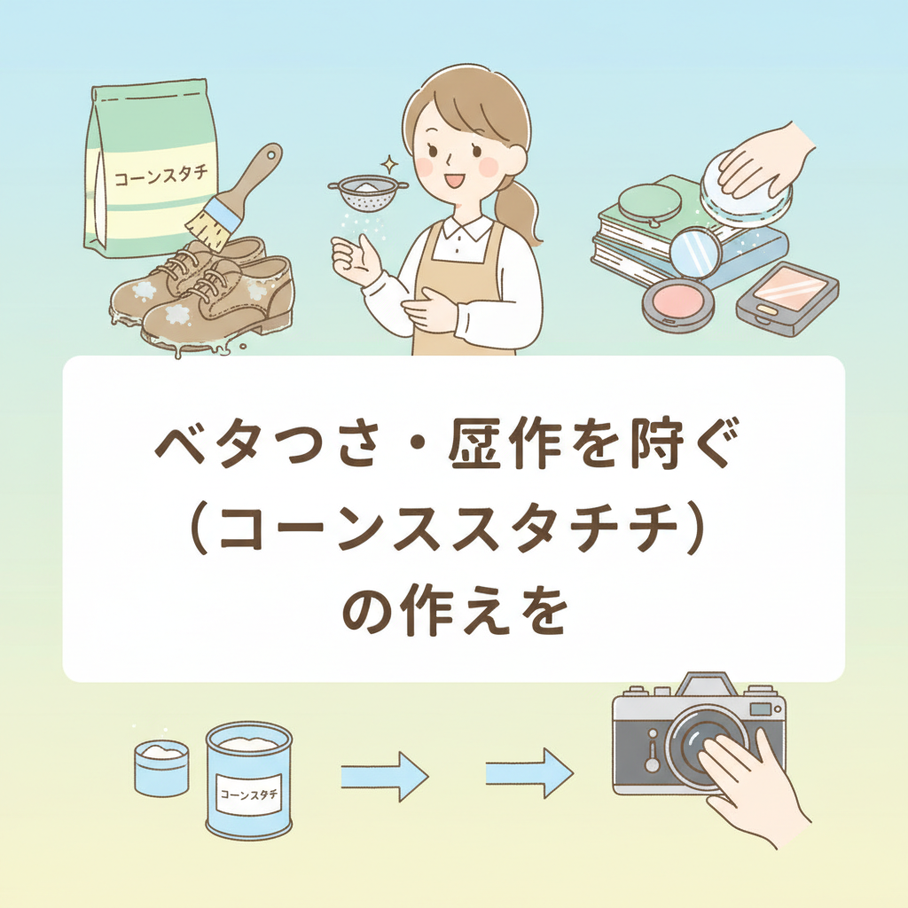 ベタつき・劣化を防ぐパウダー（コーンスターチ）の使い方