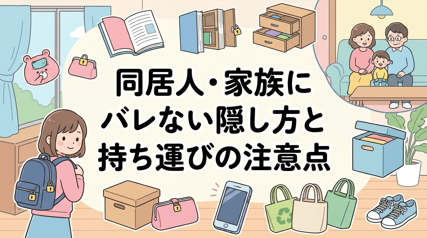 同居人・家族にバレない隠し方と持ち運びの注意点