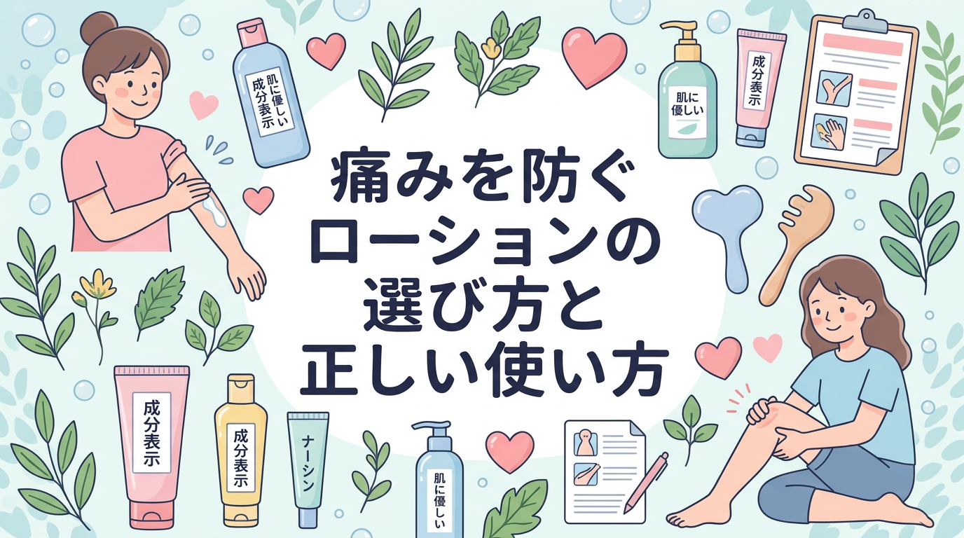 痛みを防ぐローションの選び方と正しい使い方