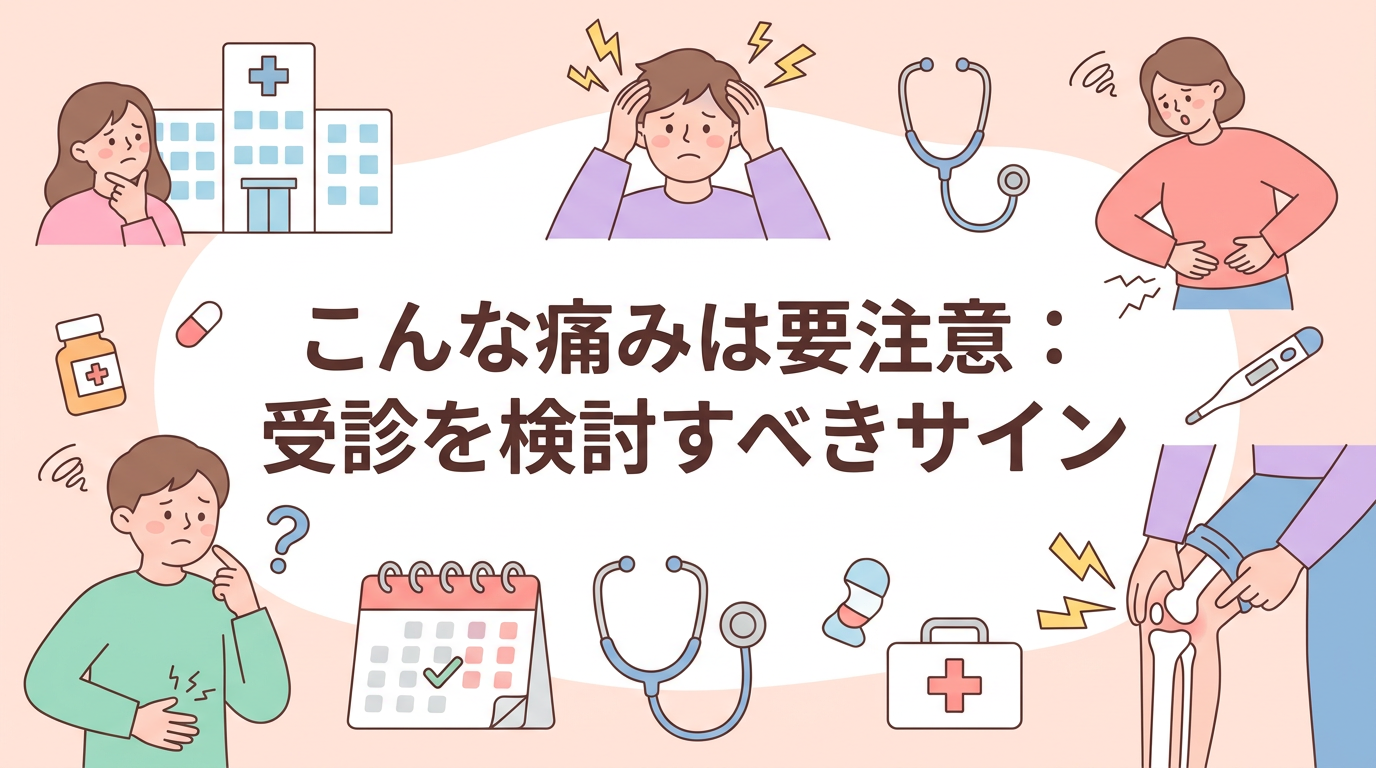 こんな痛みは要注意：受診を検討すべきサイン