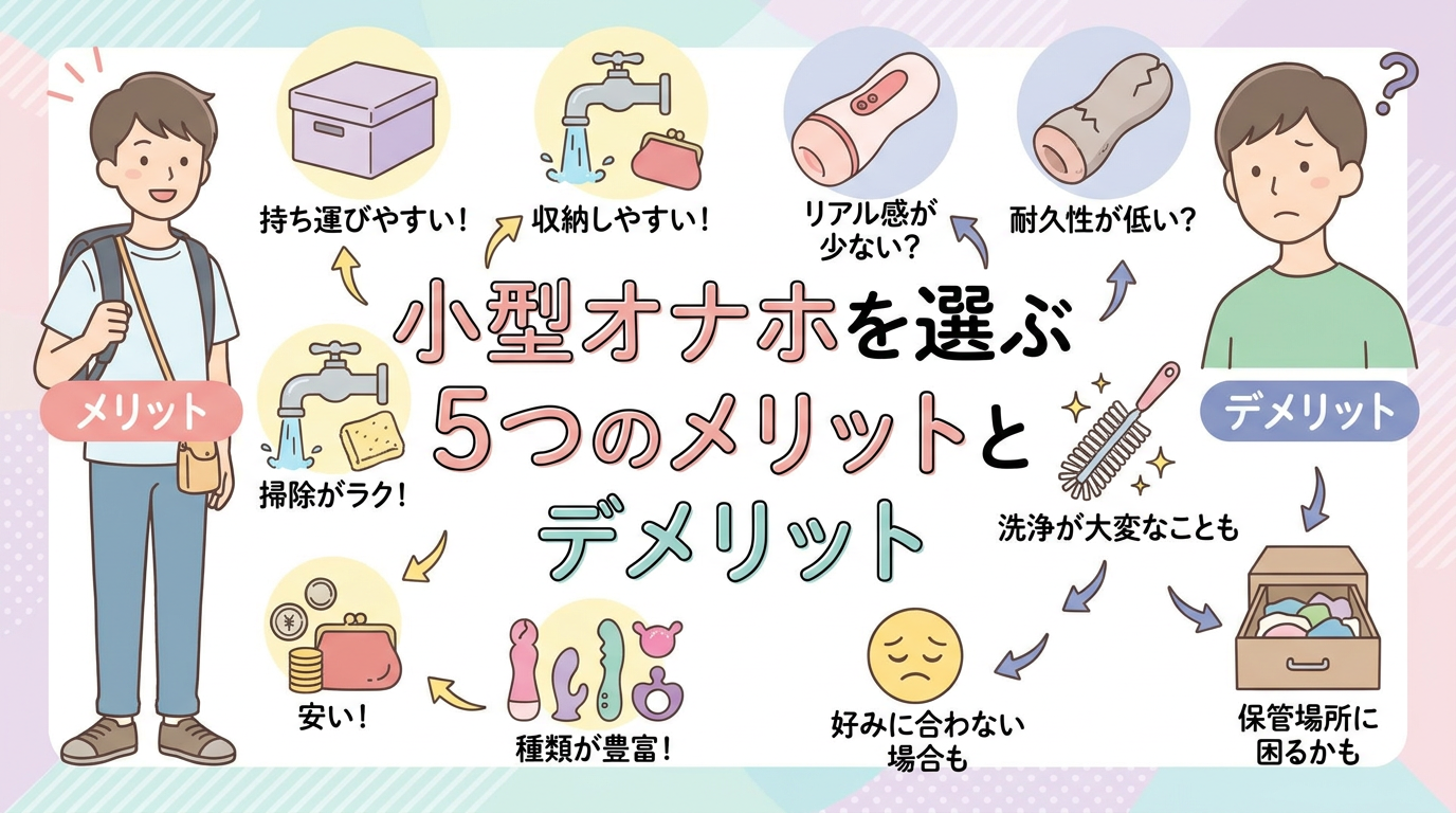 小型オナホを選ぶ5つのメリットとデメリット