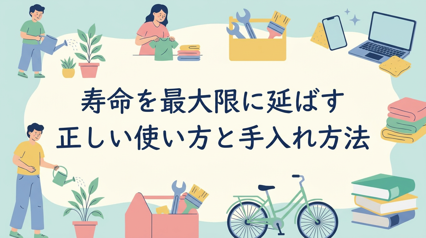 寿命を最大限に延ばす正しい使い方と手入れ方法