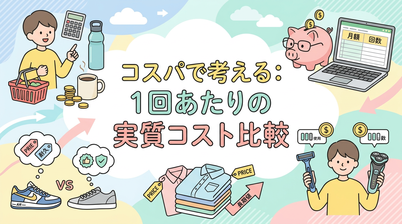 コスパで考える：1回あたりの実質コスト比較