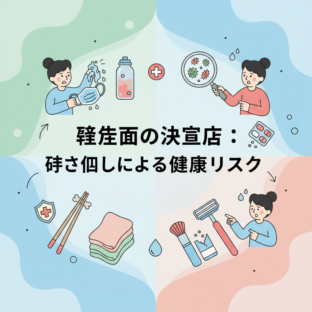 衛生面の注意点：使い回しによる健康リスク