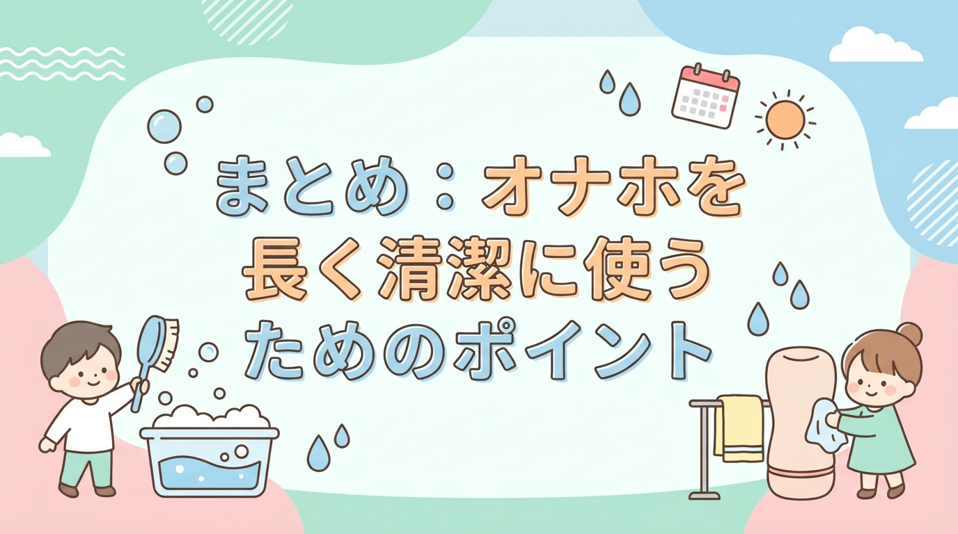 まとめ：オナホを長く清潔に使うためのポイント