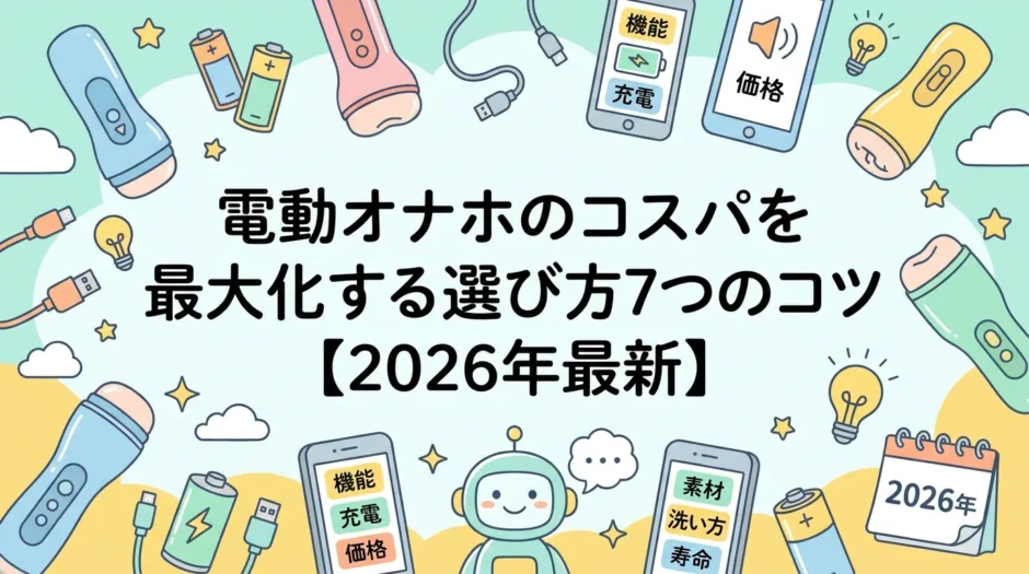 電動オナホのコスパを最大化する選び方7つのコツ【2026年最新】