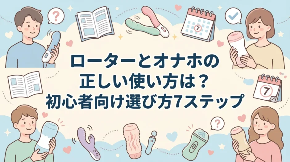 ローターとオナホの正しい使い方は？初心者向け選び方7ステップ