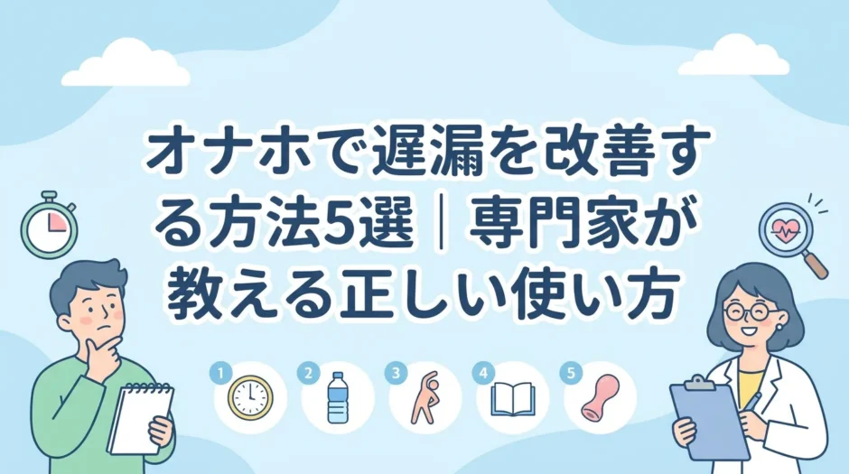 オナホで遅漏を改善する方法5選｜専門家が教える正しい使い方