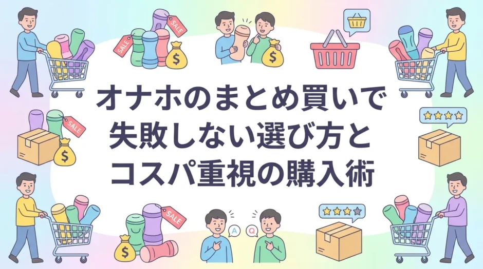 オナホのまとめ買いで失敗しない選び方とコスパ重視の購入術
