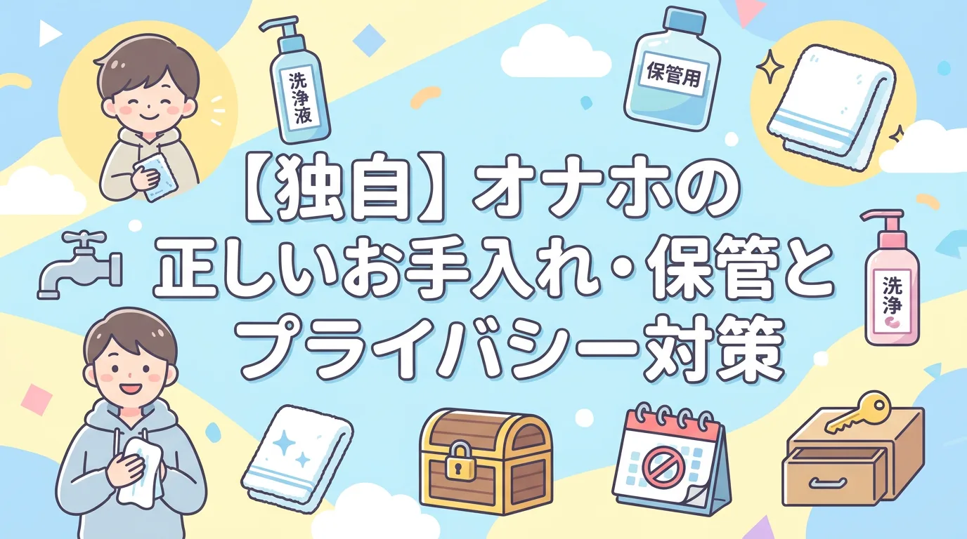【独自】オナホの正しいお手入れ・保管とプライバシー対策