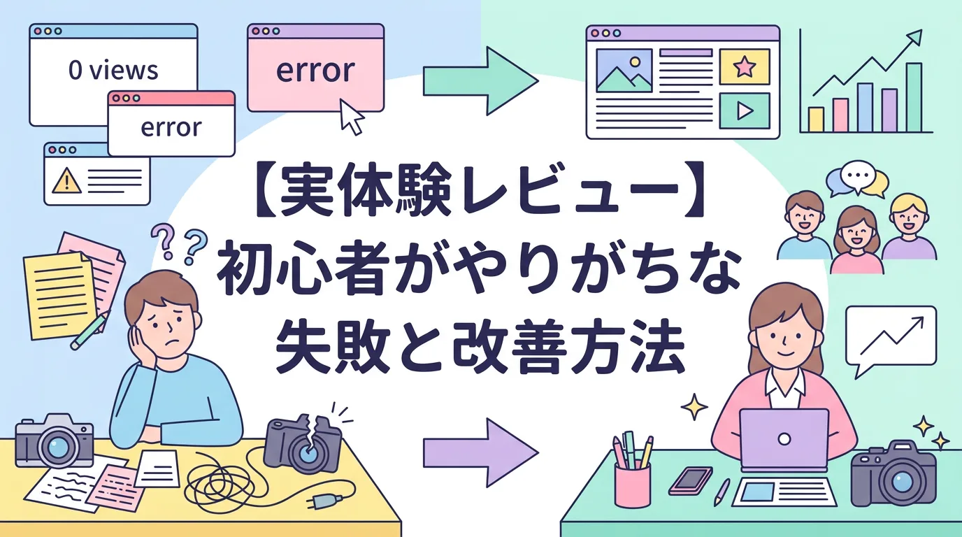 【実体験レビュー】初心者がやりがちな失敗と改善方法