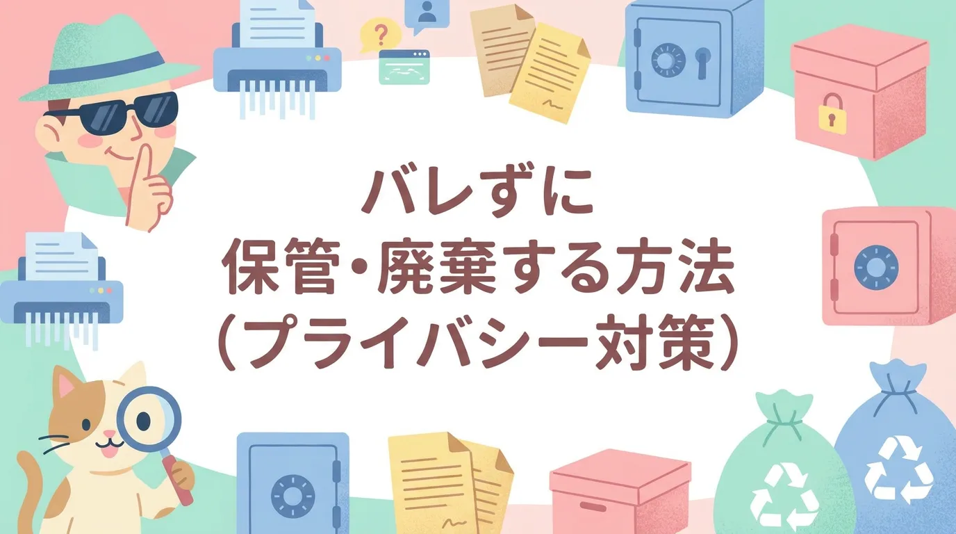 バレずに保管・廃棄する方法（プライバシー対策）