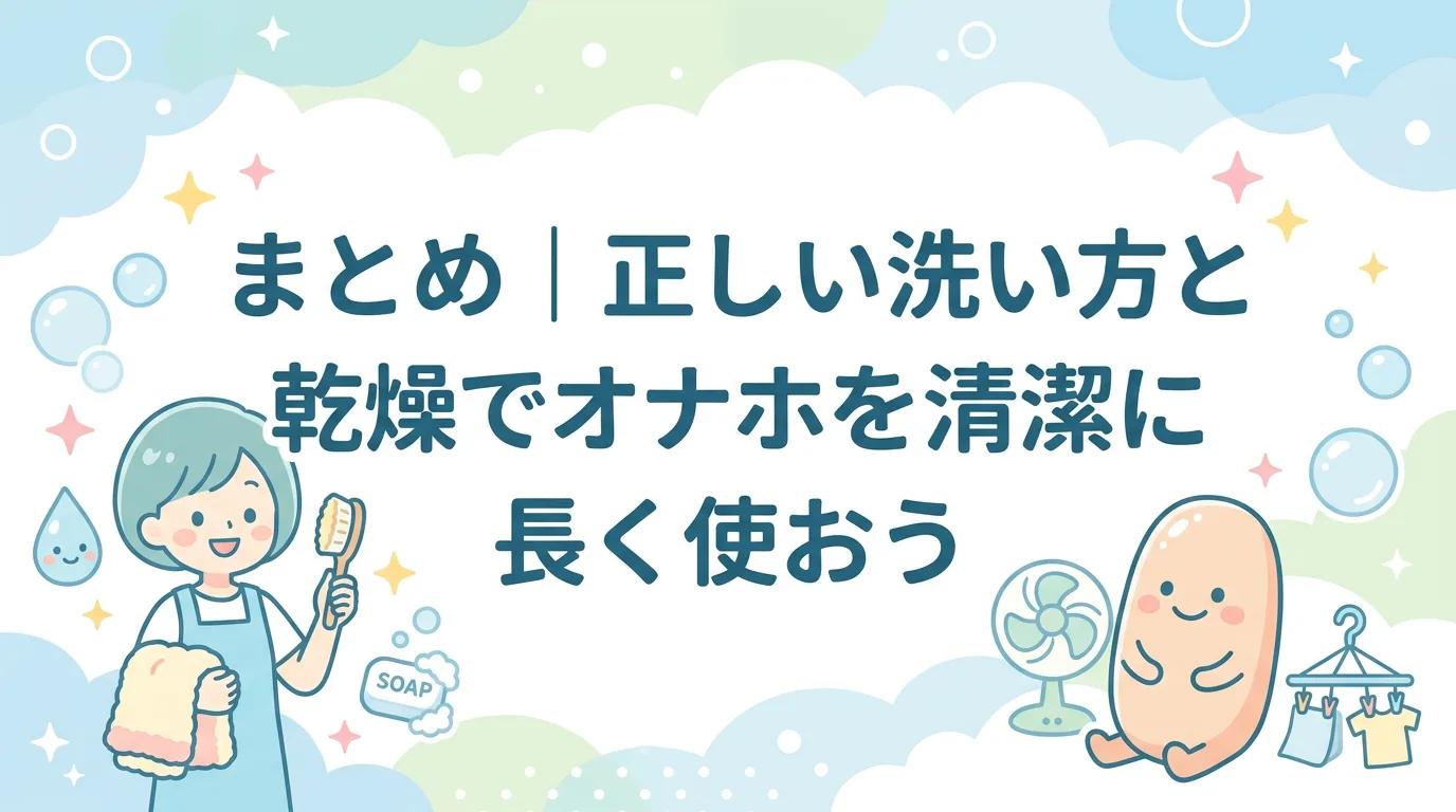 まとめ|正しい洗い方と乾燥でオナホを清潔に長く使おう