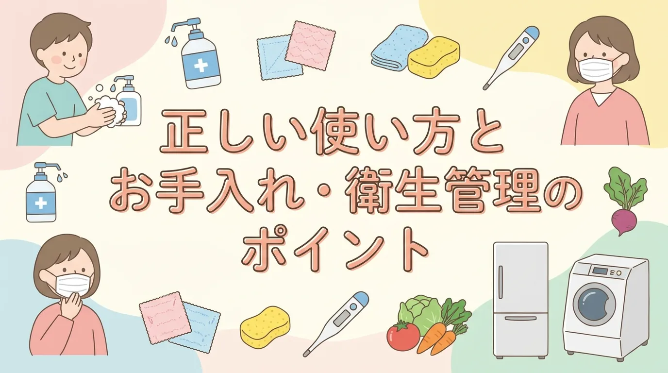 正しい使い方とお手入れ・衛生管理のポイント