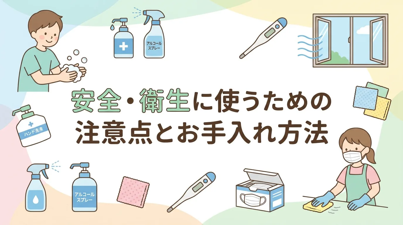 安全・衛生に使うための注意点とお手入れ方法