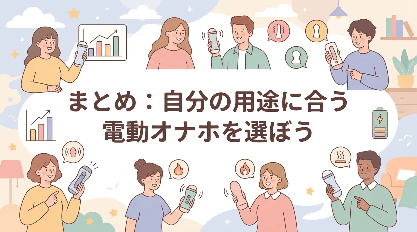まとめ:自分の用途に合う電動オナホを選ぼう