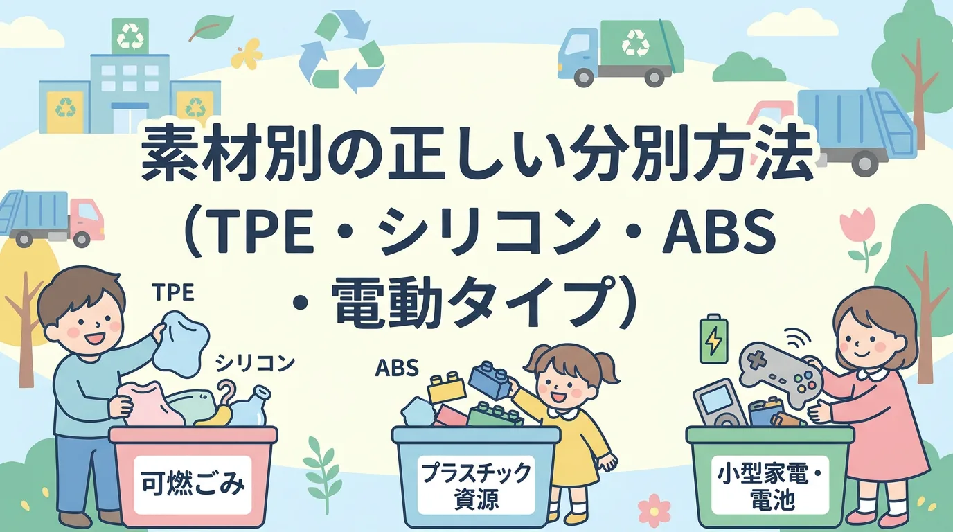 素材別の正しい分別方法（TPE・シリコン・ABS・電動タイプ）