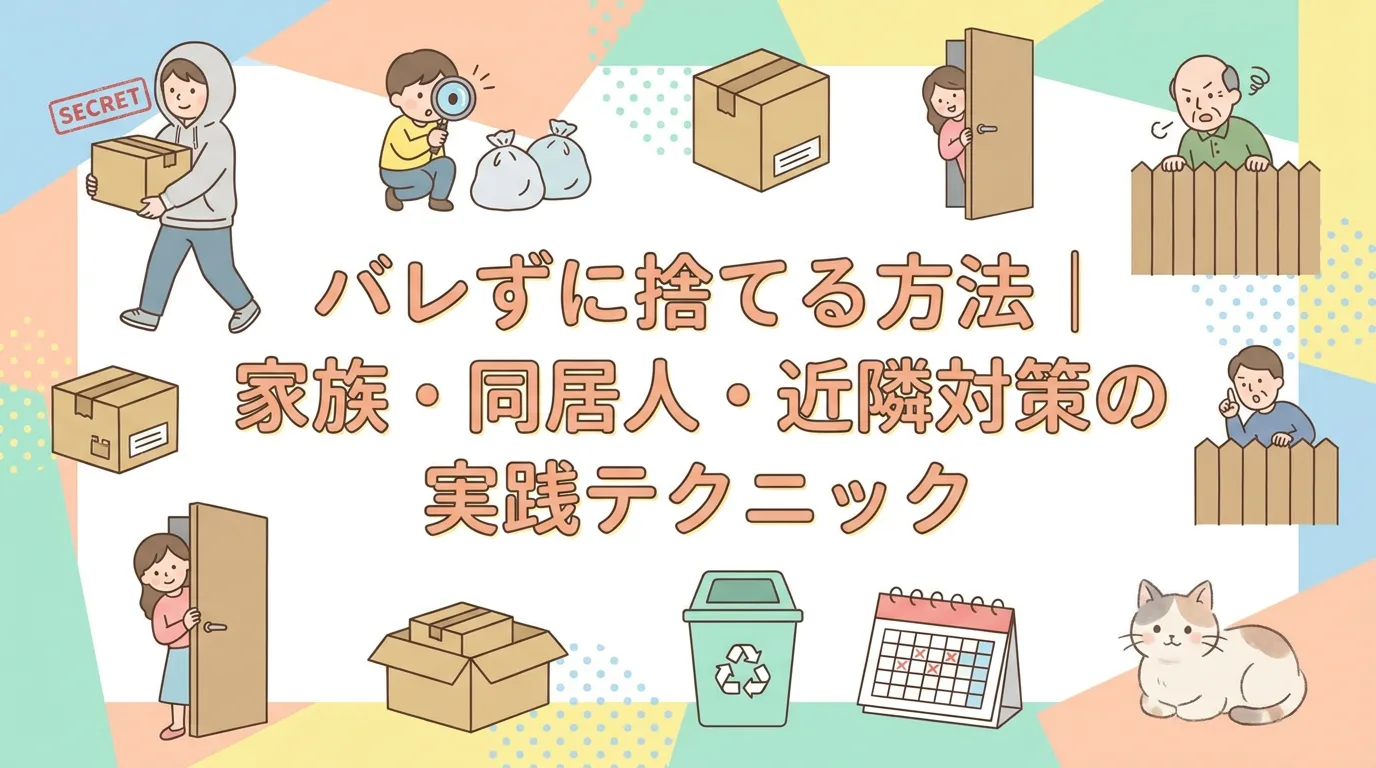 バレずに捨てる方法｜家族・同居人・近隣対策の実践テクニック