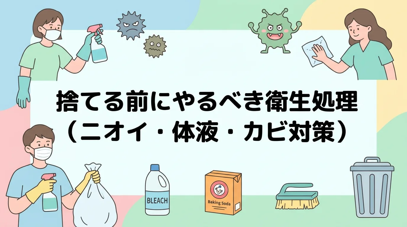 捨てる前にやるべき衛生処理（ニオイ・体液・カビ対策）