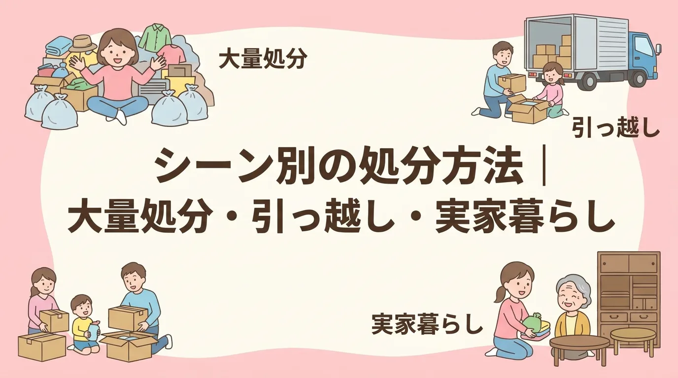 シーン別の処分方法｜大量処分・引っ越し・実家暮らし