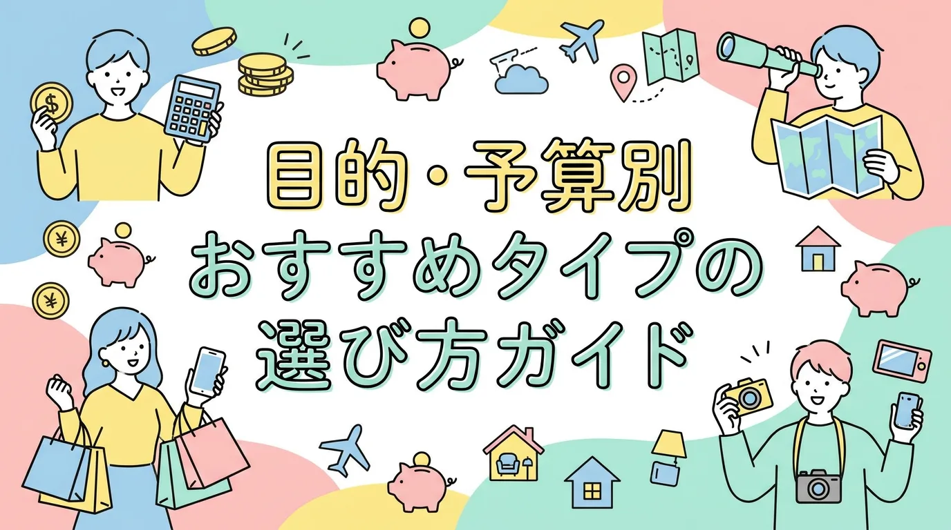 目的・予算別おすすめタイプの選び方ガイド