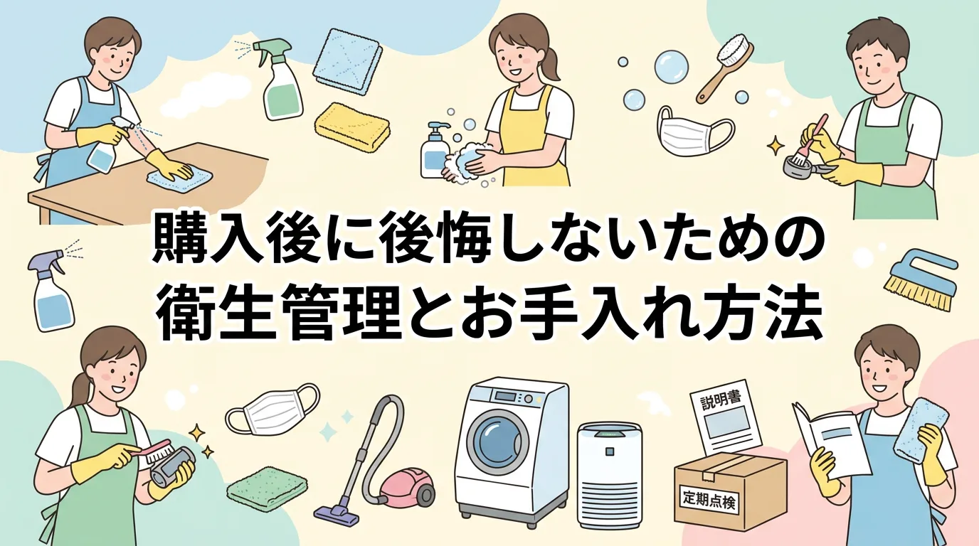 購入後に後悔しないための衛生管理とお手入れ方法