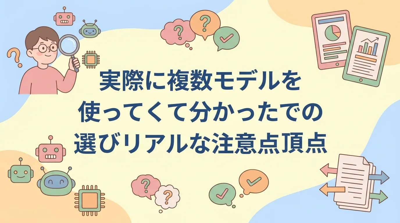 実際に複数モデルを使って分かった選び方のリアルな注意点