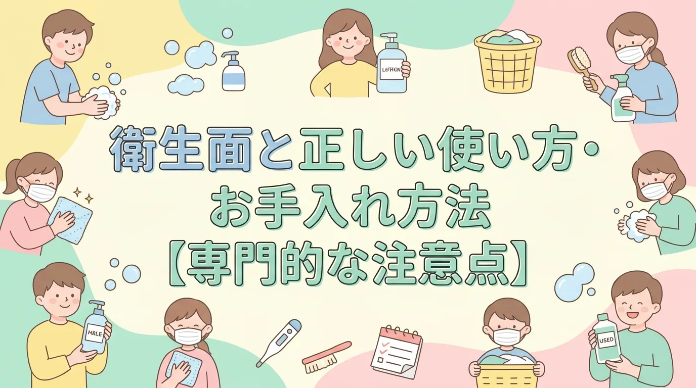 衛生面と正しい使い方・お手入れ方法【専門的な注意点】