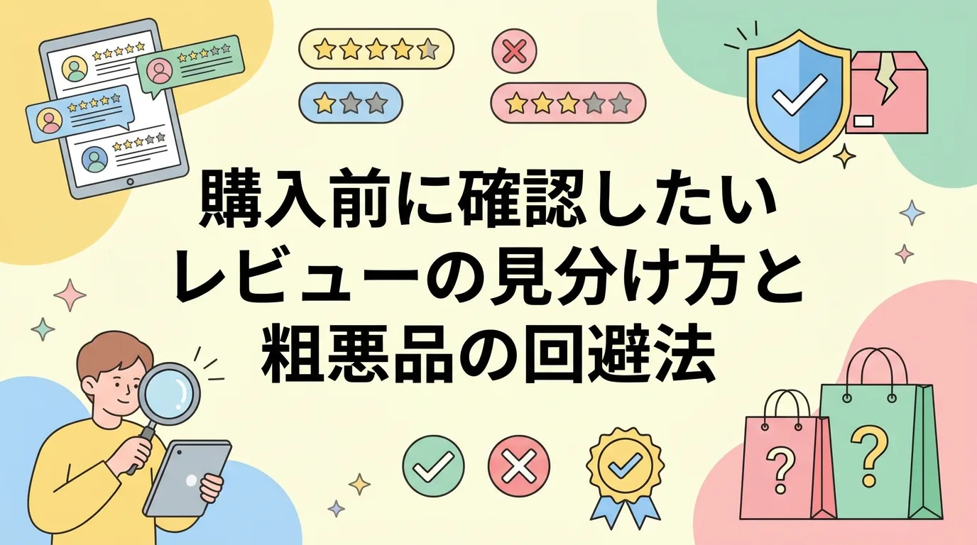 購入前に確認したいレビューの見分け方と粗悪品の回避法