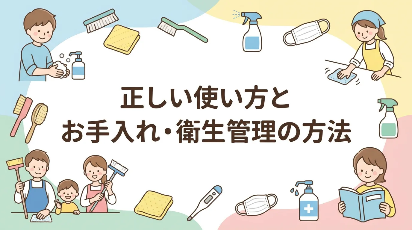 正しい使い方とお手入れ・衛生管理の方法