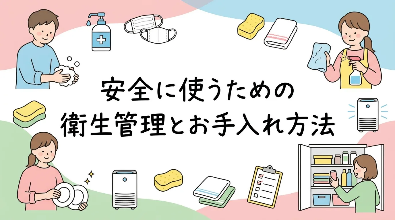安全に使うための衛生管理とお手入れ方法