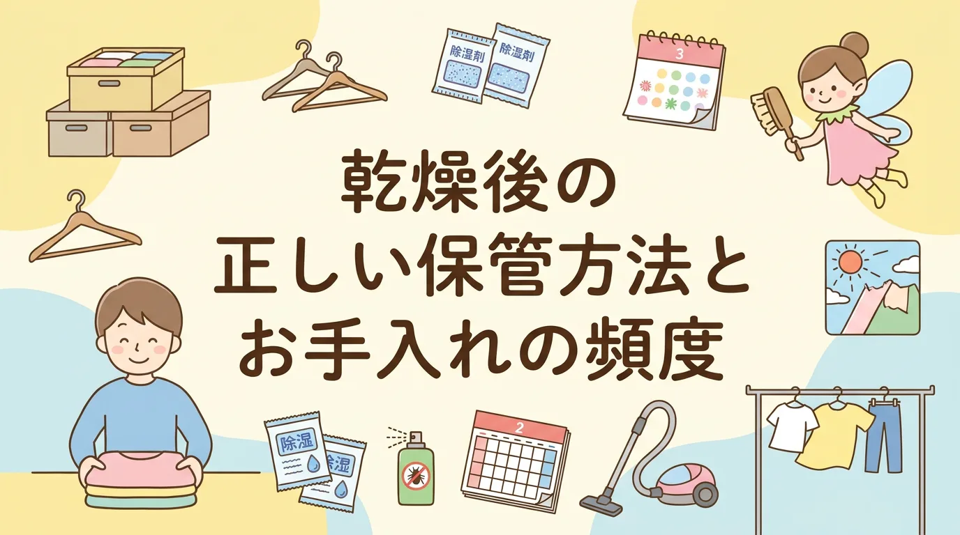 乾燥後の正しい保管方法とお手入れの頻度