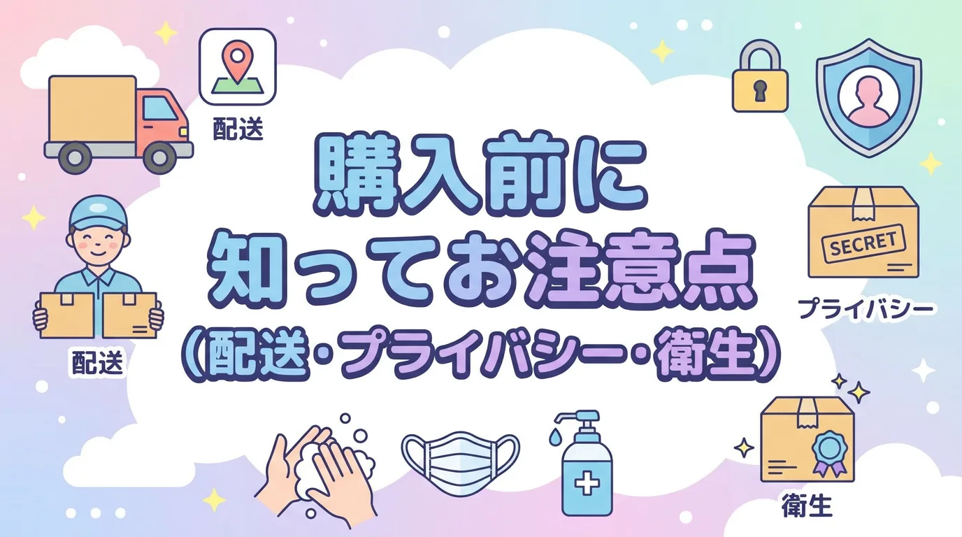 購入前に知っておきたい注意点(配送・プライバシー・衛生)