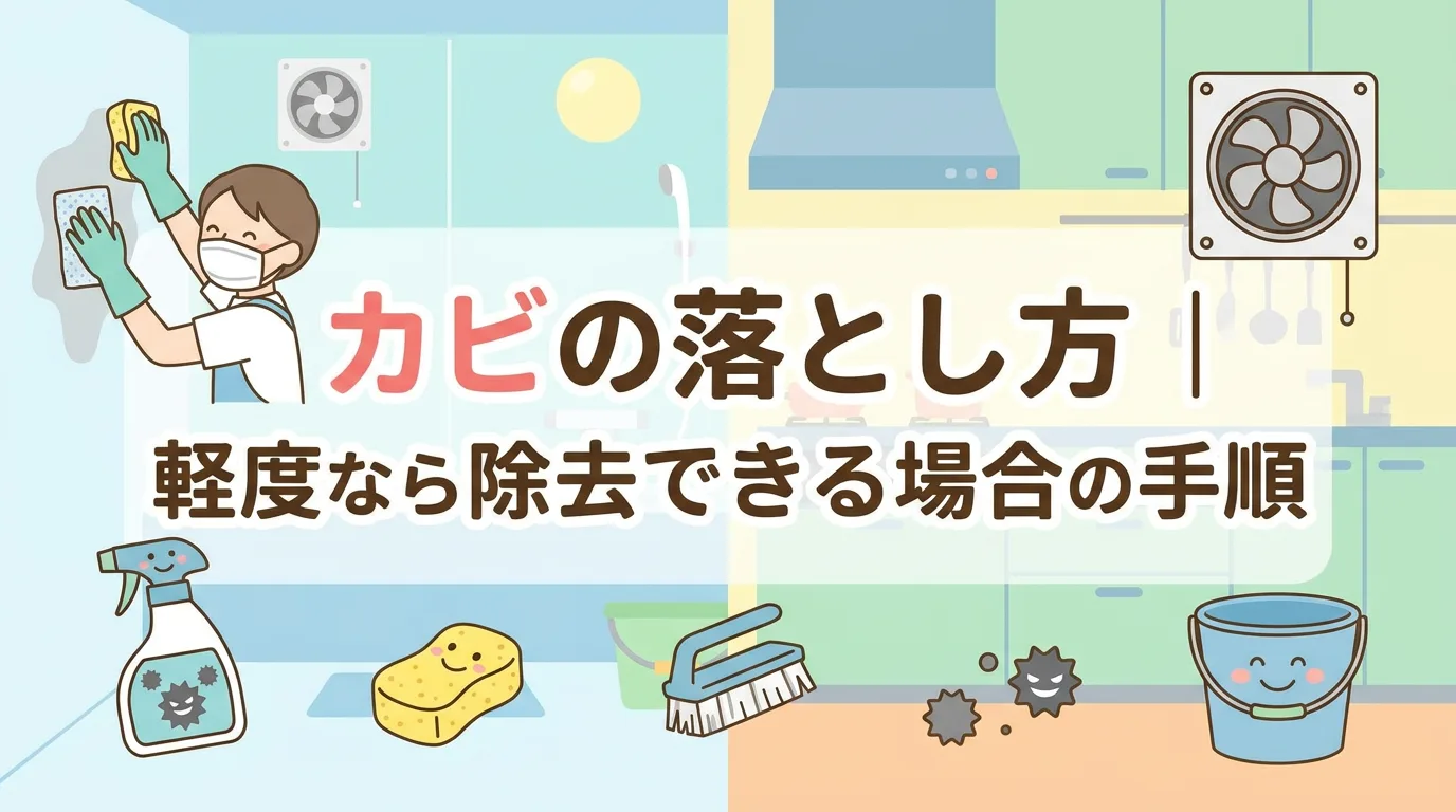 カビの落とし方｜軽度なら除去できる場合の手順