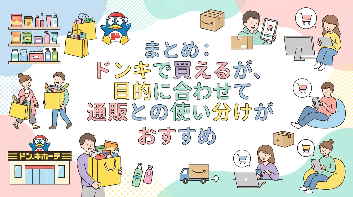 まとめ:ドンキで買えるが、目的に合わせて通販との使い分けがおすすめ