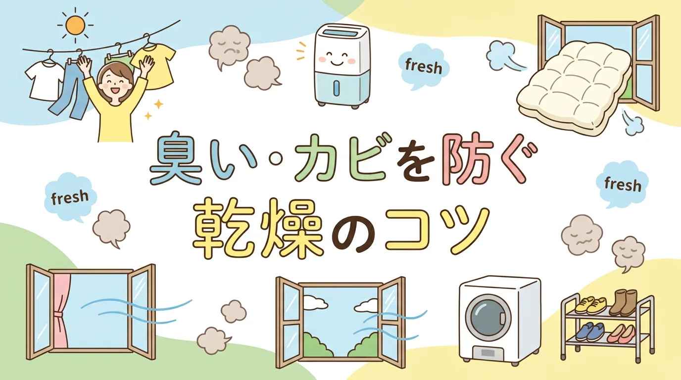 臭い・カビを防ぐ乾燥のコツ