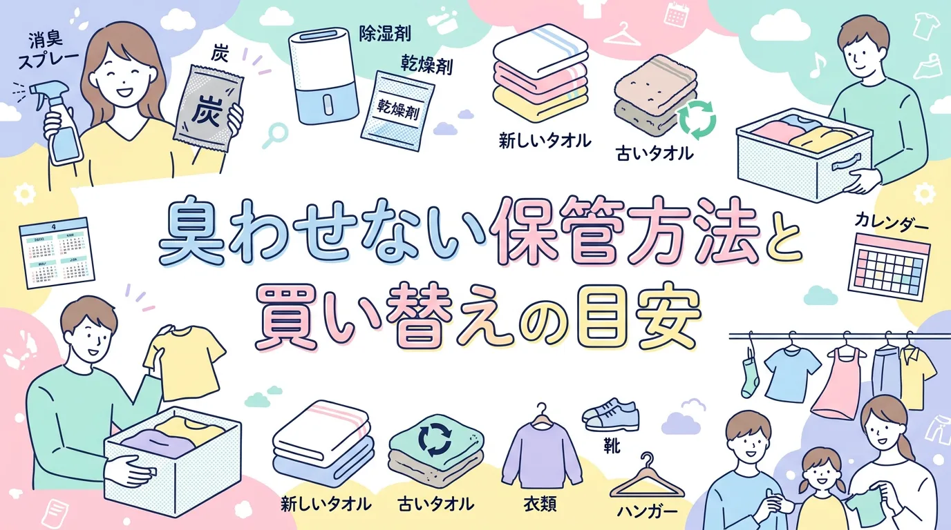 臭わせない保管方法と買い替えの目安